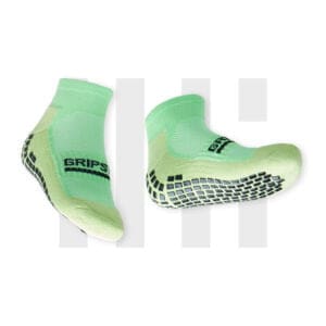 Pair of pastel green ankle socks by Grip Star Socks.
