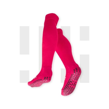 Pair of pink football socks by Grip Star Socks.