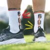 Xavier Coates PNG crew socks by Grip Star Socks.