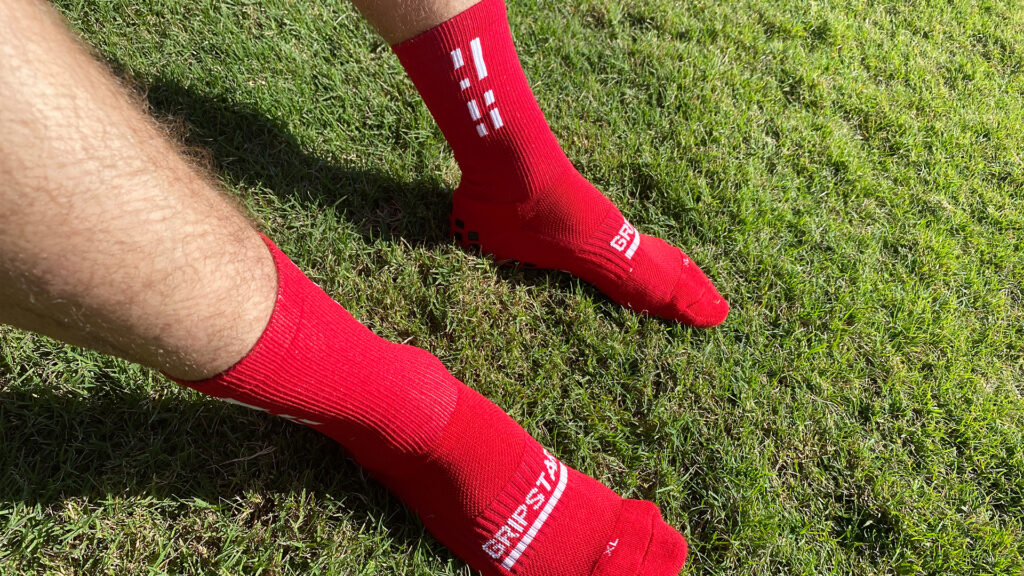 Grip Star red crew socks